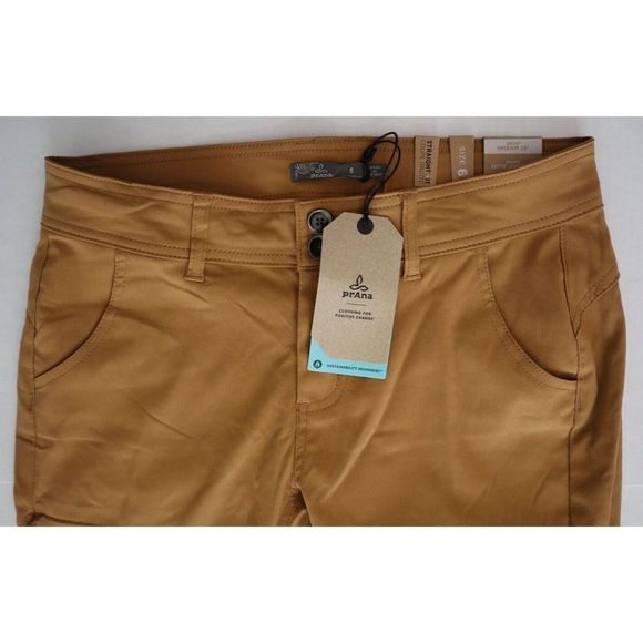 prAna W4119SH23 Women's Sz 6 Khaki Halle Straight - Short Inseam 28" Pants $89 - Picture 3 of 10